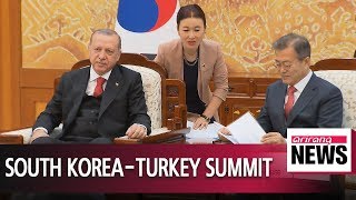 President Moon, Turkish President Erdogan hold summit meeting at Blue House