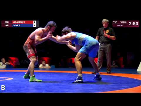 BRONZE FS - 70 kg: I. JULAKIDZE (GEO) v. S. LYLYK (UKR)