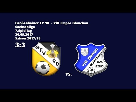 7.Spieltag / Sachsenliga - (2017/18) /Großenhainer FV 90 - VfB Empor Glauchau  3:3