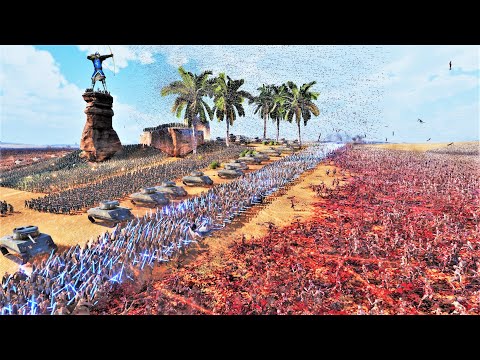 ARCHER GOD & HUMAN ARMY In DESERT vs 2,000,000 ZOMBIES - Ultimate Epic Battle Simulator 2
