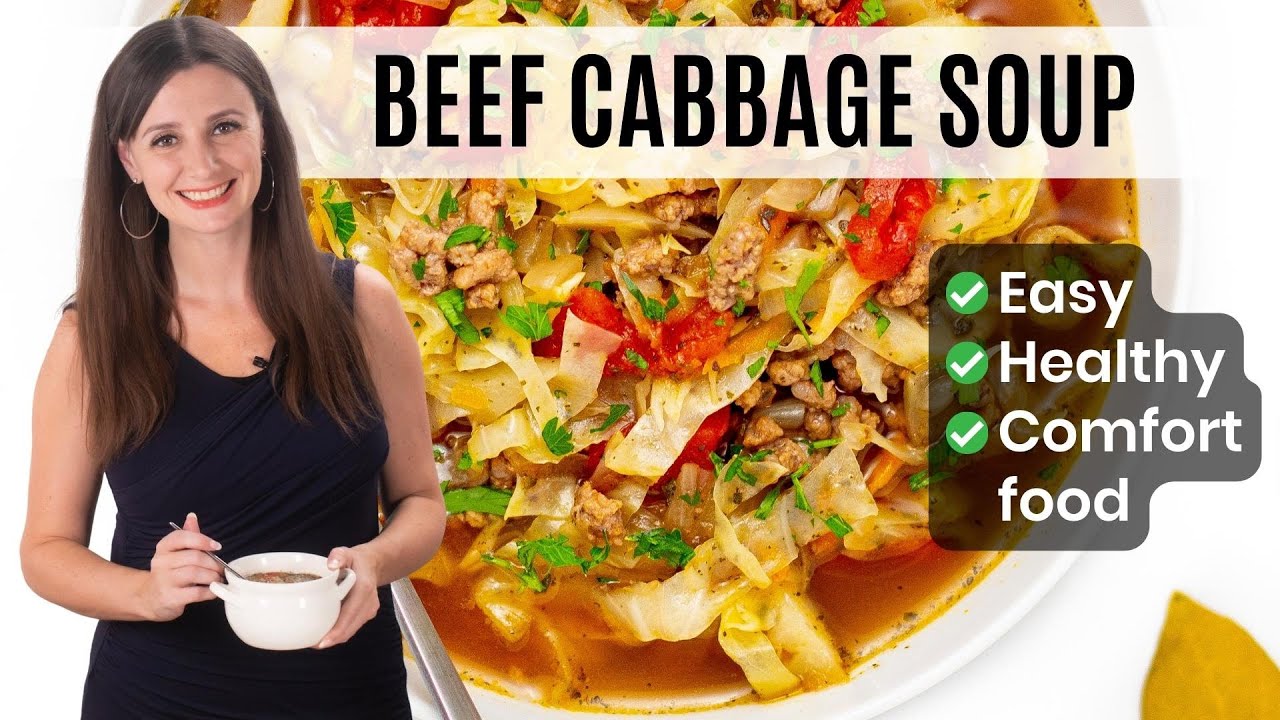 Cabbage Soup With Ground Beef YouTube video