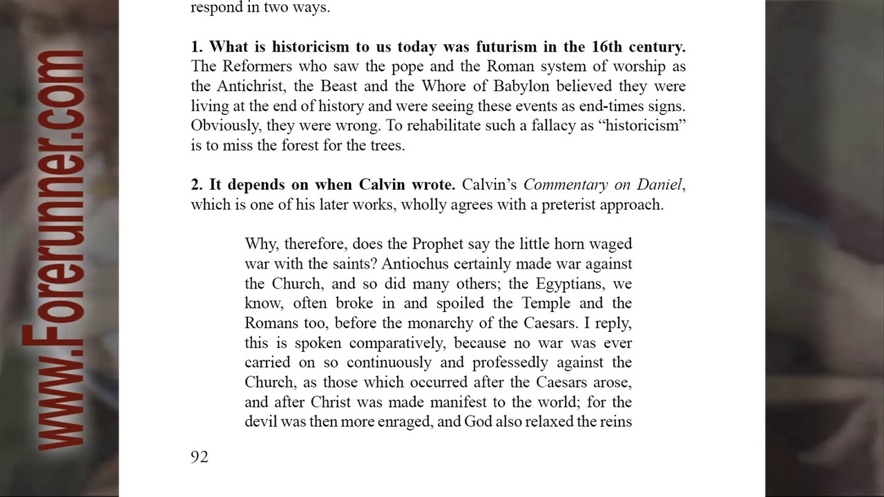 Video: Notes on Daniel: Calvin's View of Daniel Was Preterist