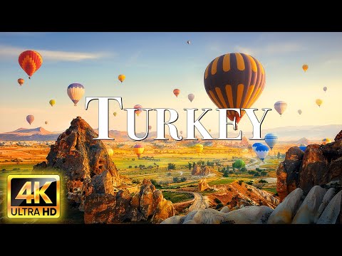 FLYING OVER TURKEY 4K Video UHD - Relaxing Music With Beautiful Nature Video For Stress Relief