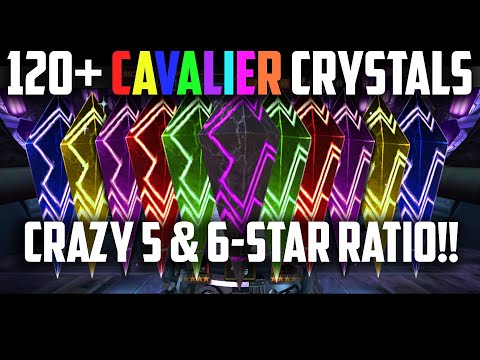 MASSIVE 600$ 120+ Cavalier Crystal Opening - AMAZING 5 & 6-Star Ratio! - Marvel Contest of Champions