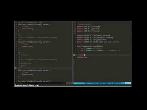 Vim Workflow Function Commenting Part 1