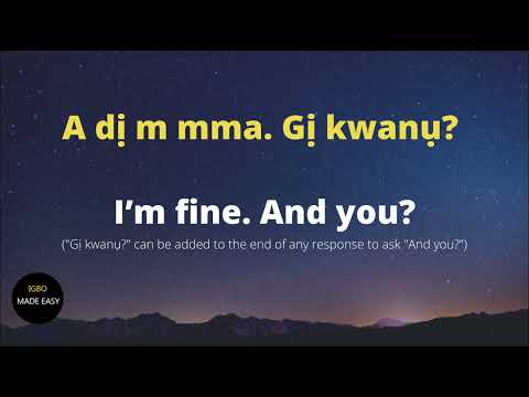 Top 100 Beginner  Igbo Phrases