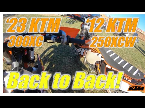 2023 KTM 300XC vs 2012 KTM 250XCW Back to Back