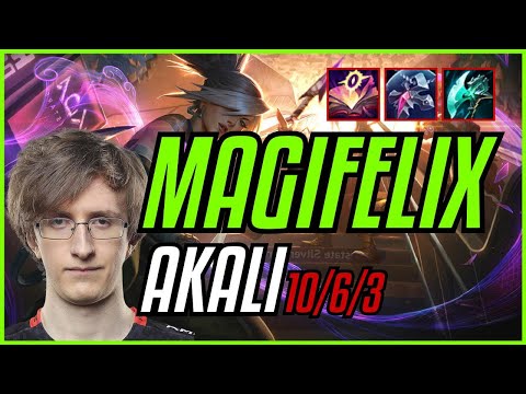 MAGIFELIX - AKALI vs SYLAS MID - EUW CHALLENGER - PATCH 11.8 QUADRAKILL
