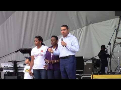 Prime Minister Andrew Holness of Jamaica supporting the fight against gender-based violence