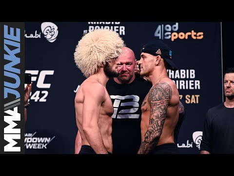 UFC 242 ceremonial weigh-in highlights