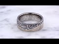 video - Tribal Mokume Wedding Band