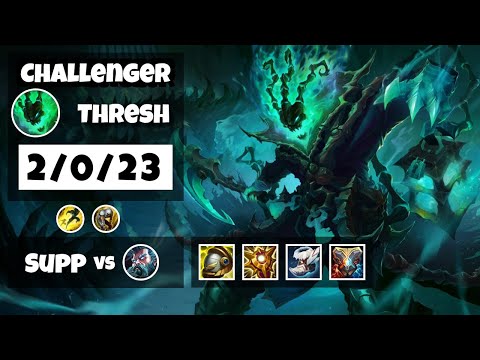 Thresh Challenger Gameplay S11 Replay 11.13 Support (2/0/23) - BR