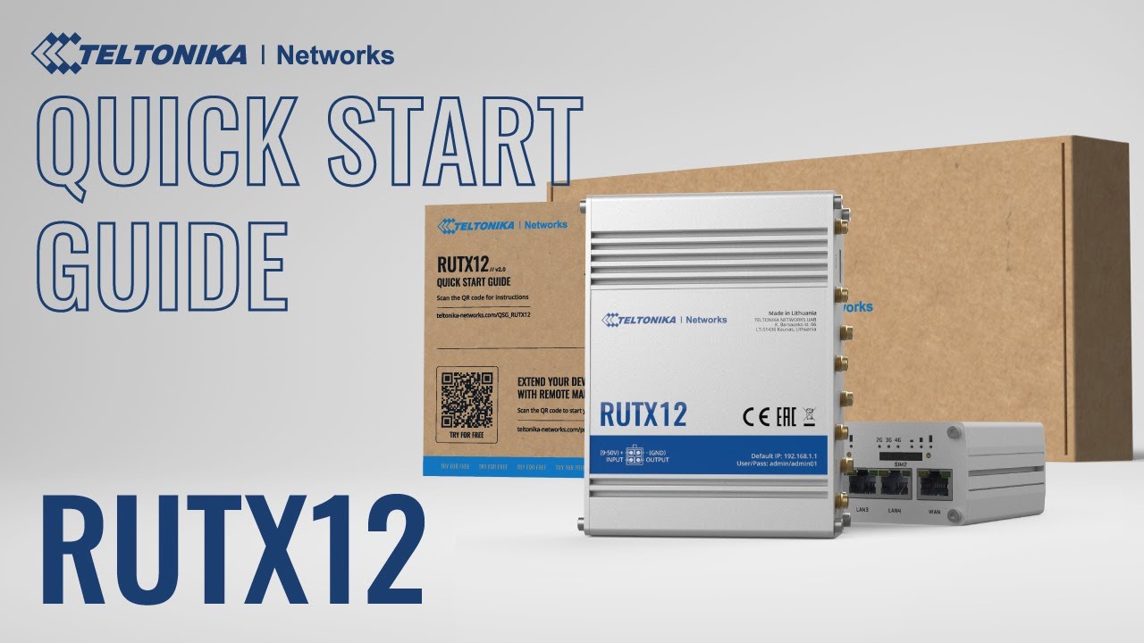 Teltonika Routeur industriel LTE RUTX12 DUAL-LTE Modem