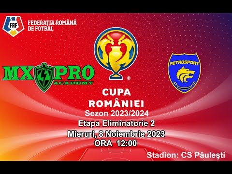 Repriza I ACS MX Pro Academy - ACS Petrosport Ploiesti 1-1 ( 1- 0 ) , 9 - 8 d.l.d.