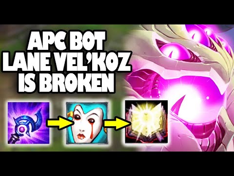 AP Carry Vel'Koz Bot lane is INSANE! 1000+ AP Vel'Koz Bot FULL GAMEPLAY - League of Legends
