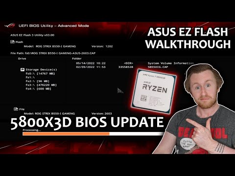 Ryzen 7 5800X3D BIOS Update! ASUS ROG STRIX B550i Motherboard EZ Flash Tutorial