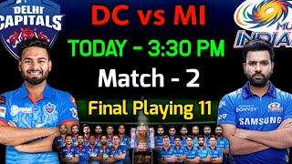 IPL 2022 | Delhi Capitals vs Mumbai Indians Playing 11 | DC vs MI Playing 11 2022