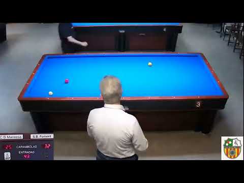 LLIGA CATALANA 3 BANDES 2ª. DIV  -  S.B. FOMENT MOLINS B  vs  C.B. MANRESA A