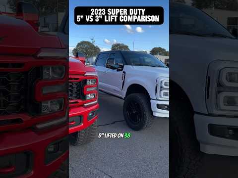 2023 SUPER DUTY-3” vs 5” LIFT Comparison