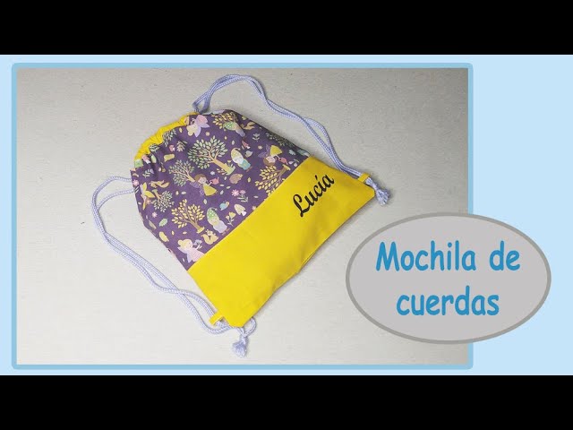 Vídeo relacionado con Xusilimo Mochila Infantil de Cuerdas en Algodón Reciclado, Ligera y Resistente, Perfecta para Niños, Vuelta al cole, Diseño Iniciales (Inicial + Nombre, Natural)