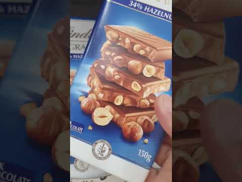 Lindt hazelnut chocolate #viral #satisfying #asmr #shortvideo #chocolate