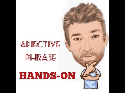 English Tutor Nick P Adjective Phrase (113) Hands-on  (Two Meanings)