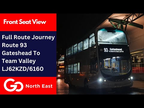 Full Route Journey | Go North East Bus Route 93 Loop - Gateshead Circular via Heworth | LJ62KZD/6160