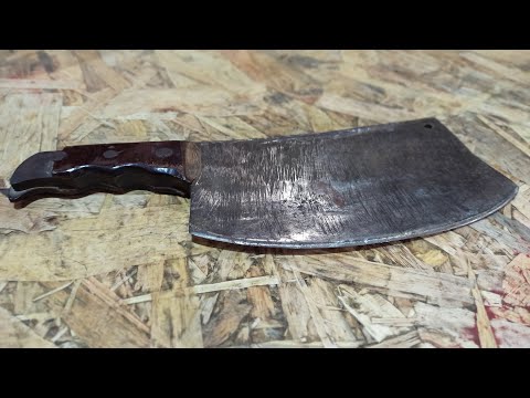 Extremely Damaged Meat Cleaver Restoration / Antique Patina Finish