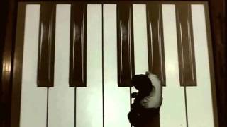 Interactive Floor in Shopping mall. Virtual Piano.