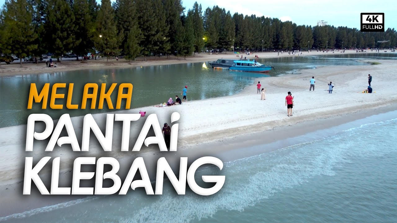Experience the enchanting aerial vistas of Pantai Klebang.