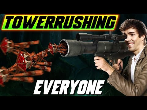 DOUBLE towerrush! Can Grubby speedrun Night Elf Oppo? - WC3 - Grubby