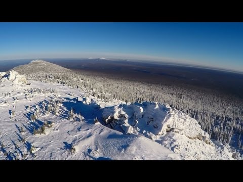Хребет Зюраткуль, вид с дрона. На улице -30°С. Полёт нормальный!