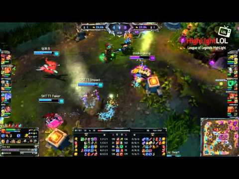SKT T1 Faker Katarina VS Ambition Gragas ,KR SoloQ Full Clip