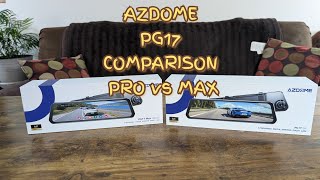 AZDOME PG17  Comparison Pro VS Max