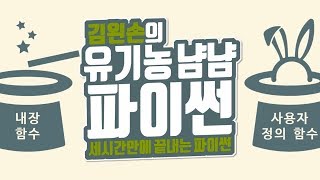 함수의 종류 | 유기농냠냠파이썬 | 김왼손의 왼손코딩