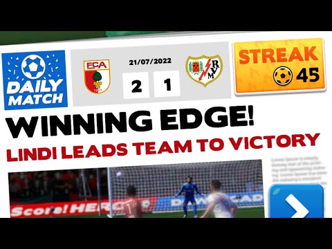 45/100 Streak - Score! Hero 2022 - FC Augsburg Vs. Rayo Vallecano