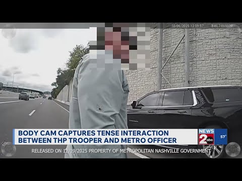 Body camera captures tense interaction between THP trooper, Metro police officer