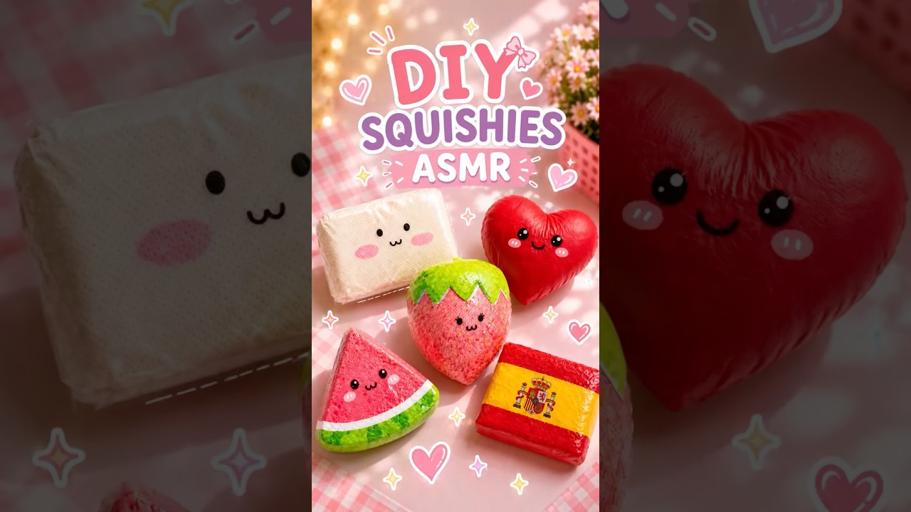 🎀✨DIY Squishies ASMR 💖|Super Cute & Satisfying|It’s me Hana#shorts