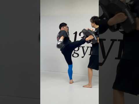 左ミドルから始まるコンビネーション！ #キックボクシング #ミット打ち #mma