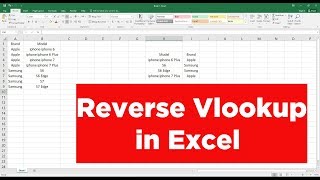 How to do Reverse Vlookup in Excel | Microsoft Excel Tutorial