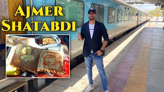 Ajmer Shatabdi Express full Journey in Indian Railways New Delhi to Ajmer  - Food Reviews 12015