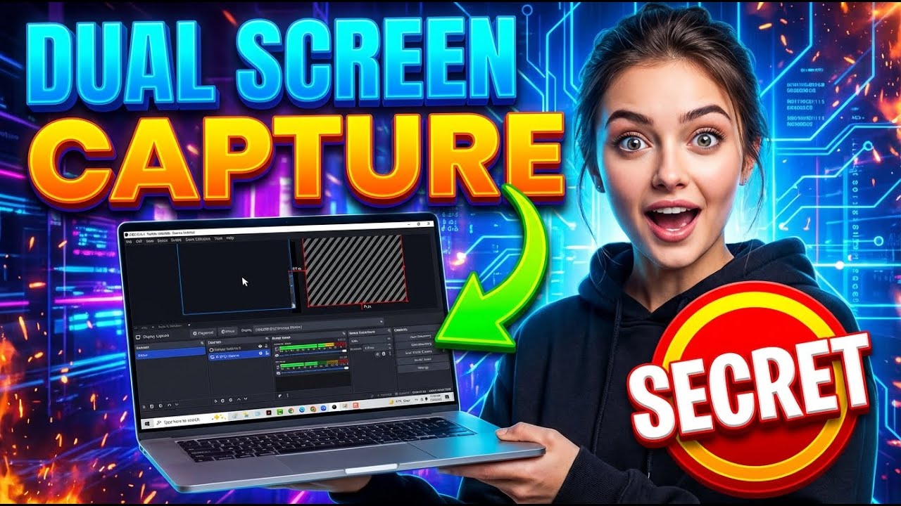How to Get OBS to Capture Two Screens at Once | Dual Monitor Setup Tutorial