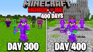 I Survived 400 Days in HARDCORE Minecraft...