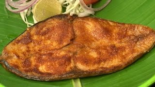 preview picture of video 'Sear Fish Fry(வஞ்சிரம் மீன் வறுவல்) - How to Make Sear Fish Fry'