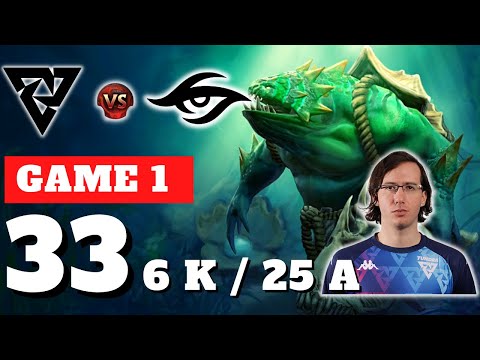33 TIDEHUNTER POV | TUNDRA VS TEAM SECRET | GAME 1 | TI11 GRAND FINALS | How they play?