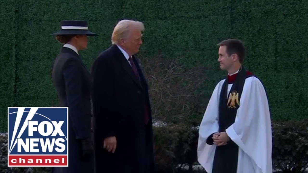 Trump, Melania arrive at St. John's Episcopal Church ahead of inauguration