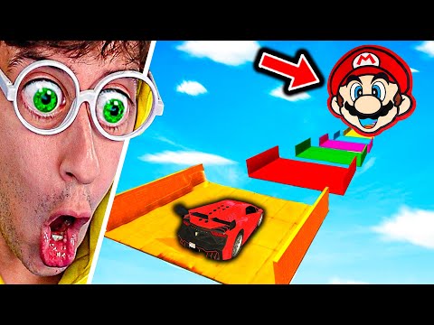 MEGA RAMPA de MARIO BROS imposible 😰!!! (Carrera vs Hermano ) - GTA 5 Cara a Cara TEKENDO