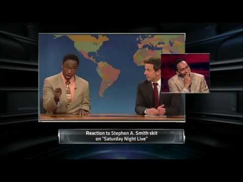 Stephen A. Smith reacts to Jay Pharoah's SNL Impression