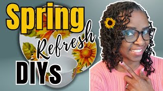 "Transform Your Space: 4 DOLLAR TREE Budget-Friendly Spring DIYs 🌻