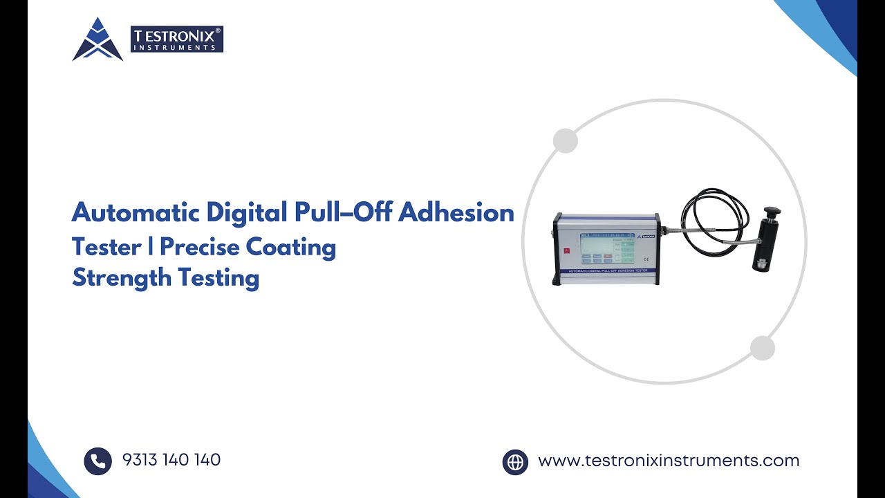 Automatic Digital Pull–Off Adhesion Tester | Precise Coating Strength Testing